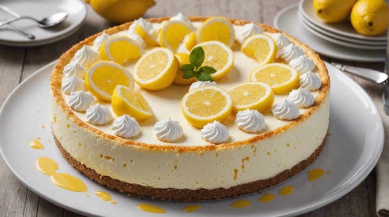 Plaisir du week-end : La symphonie des saveurs avec le cheesecake ricotta et citron